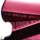 CARTIER Must Line Shoulder Bag Leather Bordeaux Gold Auth 146793-20