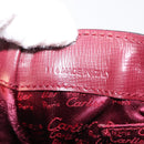 CARTIER Must Line Shoulder Bag Leather Bordeaux Gold Auth 146793-12