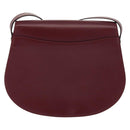 CARTIER Must Line Shoulder Bag Leather Bordeaux Gold Auth 146793-2