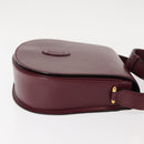 CARTIER Must Line Shoulder Bag Leather Bordeaux Gold Auth 146793-3