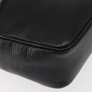 Christian Dior Shoulder Bag Leather Black Gold Auth 146794-9