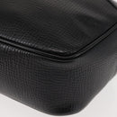 Christian Dior Shoulder Bag Leather Black Gold Auth 146794-14