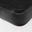 Christian Dior Shoulder Bag Leather Black Gold Auth 146794-15