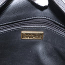 Christian Dior Shoulder Bag Leather Black Gold Auth 146794-11