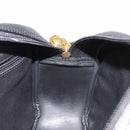 Christian Dior Shoulder Bag Leather Black Gold Auth 146794-18