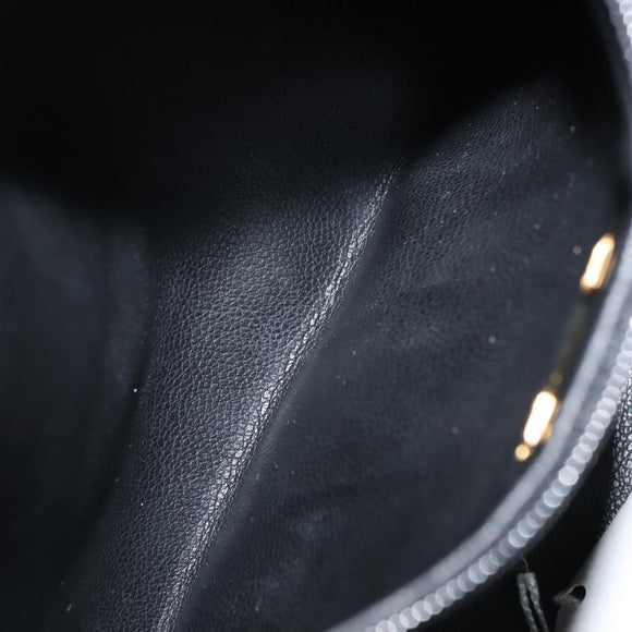 Christian Dior Shoulder Bag Leather Black Gold Auth 146794