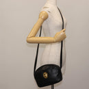Christian Dior Shoulder Bag Leather Black Gold Auth 146794-21