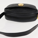 Christian Dior Shoulder Bag Leather Black Gold Auth 146794-6