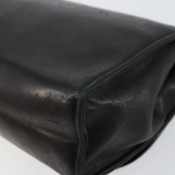 CHANEL COCO Mark Chain Shoulder Bag Lamb Skin Vintage Black CC Auth 146795