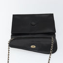 CHANEL COCO Mark Chain Shoulder Bag Lamb Skin Vintage Black CC Auth 146795-14