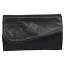 CHANEL COCO Mark Chain Shoulder Bag Lamb Skin Vintage Black CC Auth 146795-2