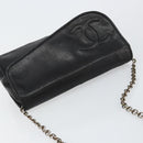 CHANEL COCO Mark Chain Shoulder Bag Lamb Skin Vintage Black CC Auth 146795-6