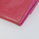 Christian Dior Trotter Canvas Wallet Enamel Pink Auth 146802-15
