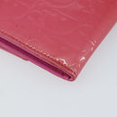 Christian Dior Trotter Canvas Wallet Enamel Pink Auth 146802-16