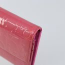 Christian Dior Trotter Canvas Wallet Enamel Pink Auth 146802-9