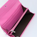 Christian Dior Trotter Canvas Wallet Enamel Pink Auth 146802-10