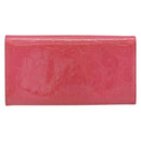 Christian Dior Trotter Canvas Wallet Enamel Pink Auth 146802-2