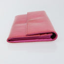 Christian Dior Trotter Canvas Wallet Enamel Pink Auth 146802-3