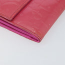 Christian Dior Trotter Canvas Wallet Enamel Pink Auth 146802-14