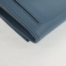 PRADA Long Wallet Safiano leather Light Blue Auth 146803V-16