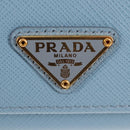 PRADA Long Wallet Safiano leather Light Blue Auth 146803V-21