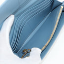 PRADA Long Wallet Safiano leather Light Blue Auth 146803V-26