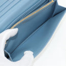 PRADA Long Wallet Safiano leather Light Blue Auth 146803V-27