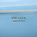 PRADA Long Wallet Safiano leather Light Blue Auth 146803V-28