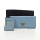 PRADA Long Wallet Safiano leather Light Blue Auth 146803V-12