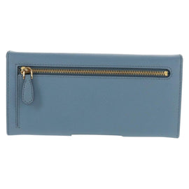 PRADA Long Wallet Safiano leather Light Blue Auth 146803V - 0