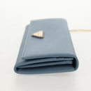 PRADA Long Wallet Safiano leather Light Blue Auth 146803V-4