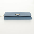 PRADA Long Wallet Safiano leather Light Blue Auth 146803V-6
