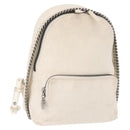 Stella MacCartney Falabella Backpack Polyester White Silver 468908 Auth 146805-1