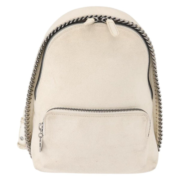 Stella MacCartney Falabella Backpack Polyester White Silver 468908 Auth 146805
