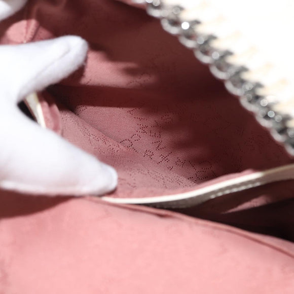 Stella MacCartney Falabella Backpack Polyester White Silver 468908 Auth 146805