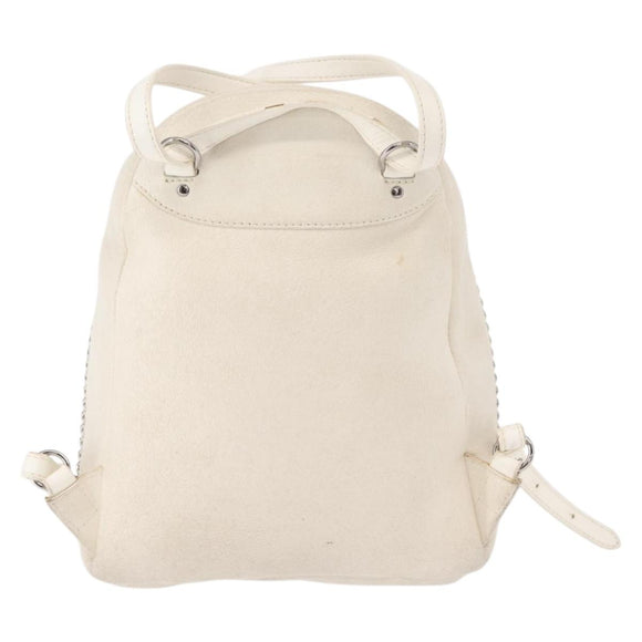 Stella MacCartney Falabella Backpack Polyester White Silver 468908 Auth 146805