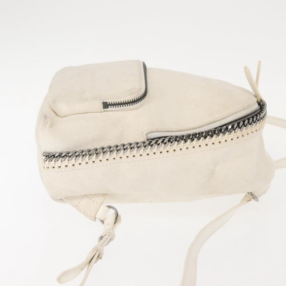 Stella MacCartney Falabella Backpack Polyester White Silver 468908 Auth 146805