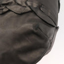 PRADA Tote Bag Leather Gray Silver Auth 146806-15