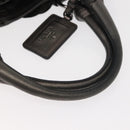 PRADA Tote Bag Leather Gray Silver Auth 146806-7