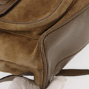 GUCCI Bamboo Backpack Suede Brown Gold 003 58 0016 Auth 146807-10