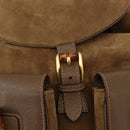 GUCCI Bamboo Backpack Suede Brown Gold 003 58 0016 Auth 146807-20