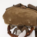 GUCCI Bamboo Backpack Suede Brown Gold 003 58 0016 Auth 146807-6