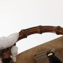 GUCCI Bamboo Backpack Suede Brown Gold 003 58 0016 Auth 146807-14