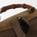 GUCCI Bamboo Backpack Suede Brown Gold 003 58 0016 Auth 146807-8
