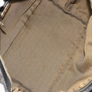 FENDI Zucca Canvas Handtas Bruin Zwart goud Auth 146809-11