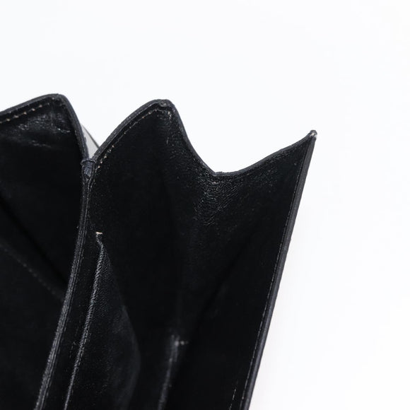 GUCCI Shoulder Bag Leather Vintage Black Gold Auth 146810