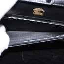 GUCCI Shoulder Bag Leather Vintage Black Gold Auth 146810-12