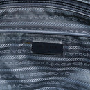 PRADA Tote Bag Nylon Khaki Silver Auth 146817-18