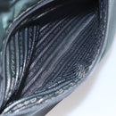 PRADA Tote Bag Nylon Khaki Silver Auth 146817-23