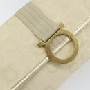 Salvatore Ferragamo Gancini Shoulder Bag Canvas Beige Gold Auth 146818-18
